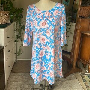 Retro Ruby Rd floral dress, XL